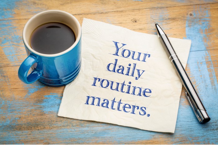 Balanced life with daily routine